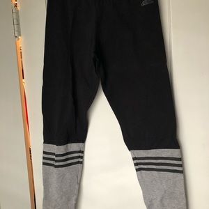 adidas black and gray leggings
